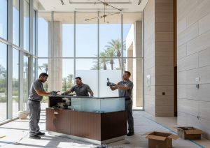 Luxury Office Lobby Refreshes in Kierland: Fixture and Finish Removal