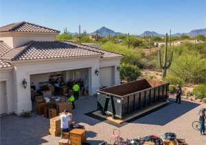 GARAGE CLEAN OUT AND ONE-WEEK DUMPSTER RENTAL PLAN FOR NORTH SCOTTSDALE HOMES