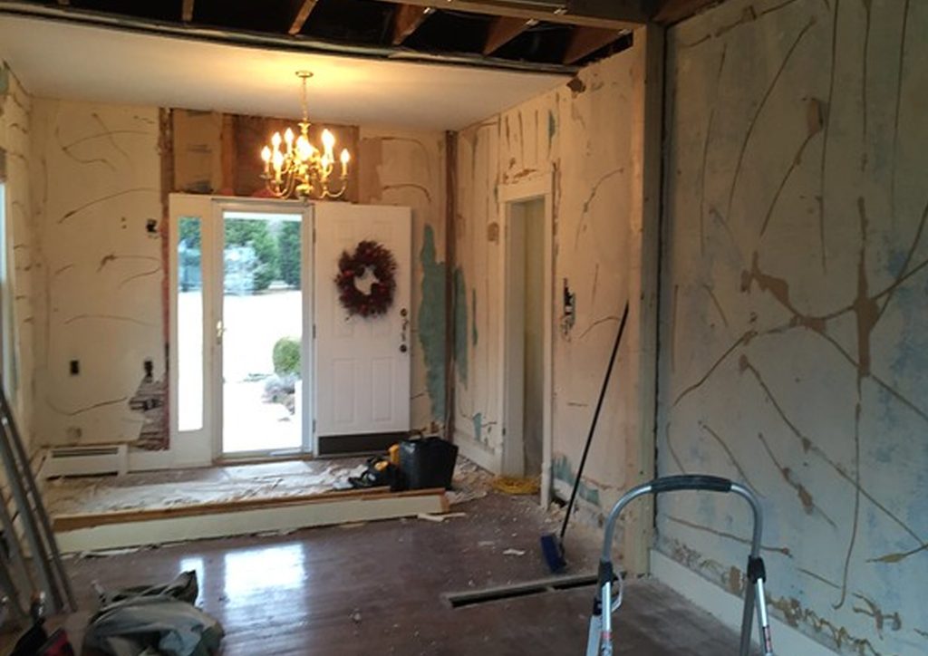 Whisper Rock Interior Arch and Niche Removal: Plaster and Framing Junk