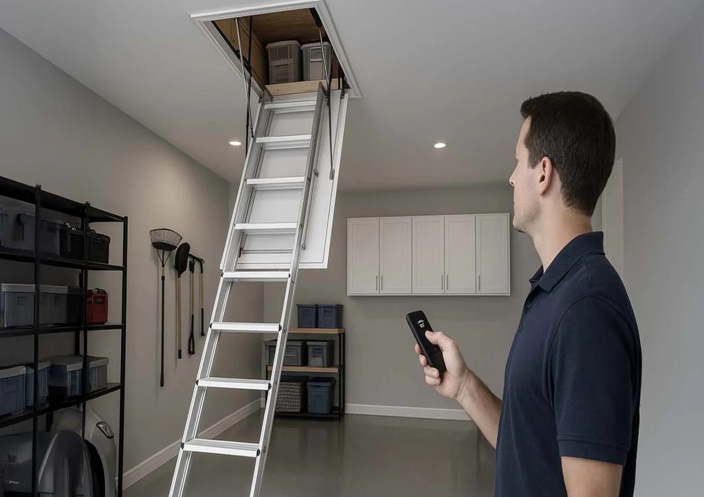 McCormick Ranch Garage Attic Ladder Installs: Making Space by Junking Clutter
