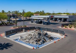 Desert Ridge Car Wash or Gas Station Remodel: Junk Removal from Tight Sites
