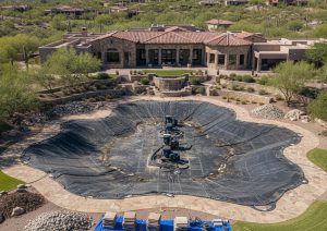 Estancia Lake or Water Feature Removal: Liner, Rock, and Pump Disposal