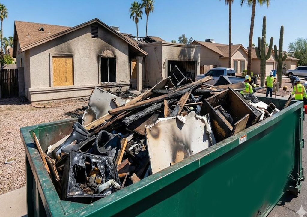 Dumpster Rental for Fire Damage Cleanup