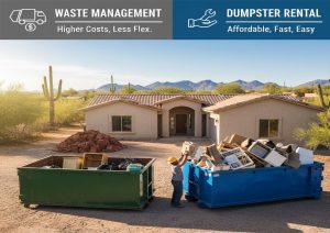 Waste Management vs Dumpster Rental for Remodels: The Best Choice for Arizona Home Projects