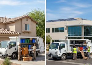 Residential vs Commercial Eco-Friendly Junk Removal in Peoria, AZ