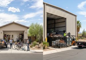 Residential vs Commercial Garage Cleanout in Carefree, AZ
