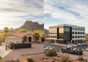 Residential vs Commercial Office Cleanout in Carefree, AZ