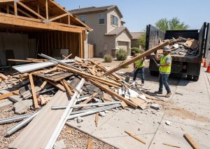 Garage Demolition Debris Removal in Glendale