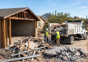 Garage Demolition Debris Removal in Cave Creek