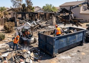 Fire Damage Demolition Debris Removal in Glendale