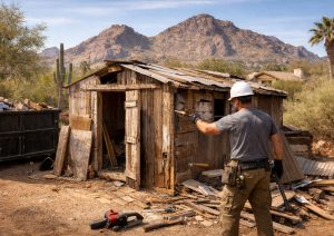 Preparing for Shed Demolition in Paradise Valley